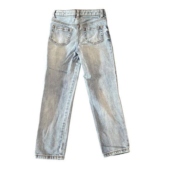 Cat & Jack Jeans Girls Medium Light Wash Girlfriend Stretch Embroidered Patches - Picture 6 of 6